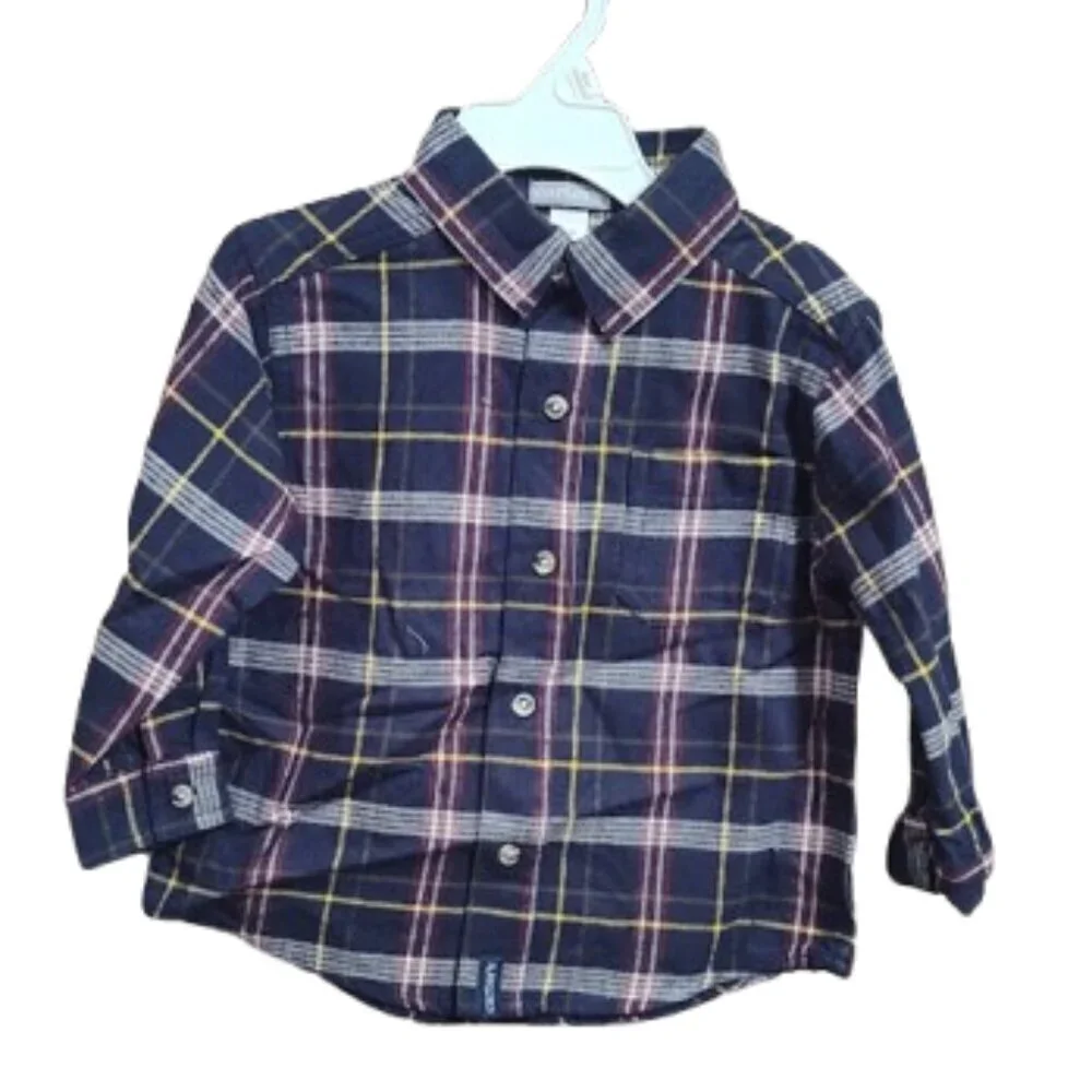Carter's Y2K Buttoned Down Flannel Boys 2T 100% Cotton NWT